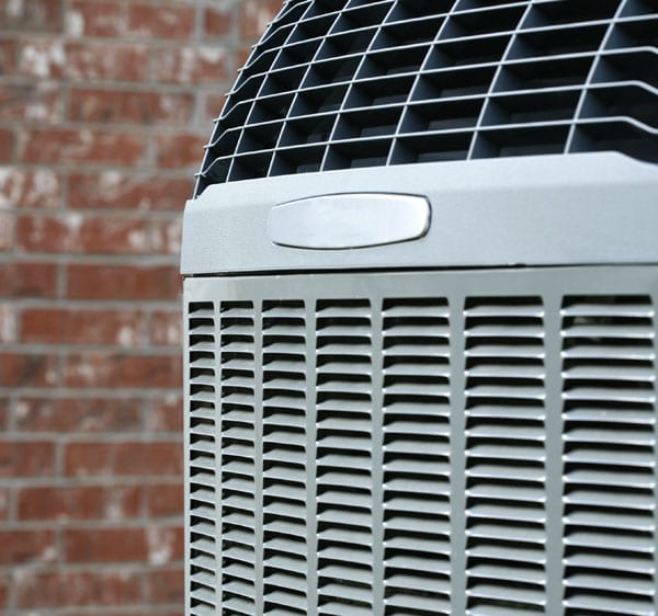 Closeup view of and air conditioning unit