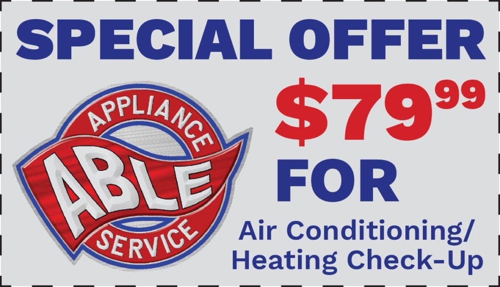 Appliance Repair Discount Coupons in Bristow Able Appliance Service